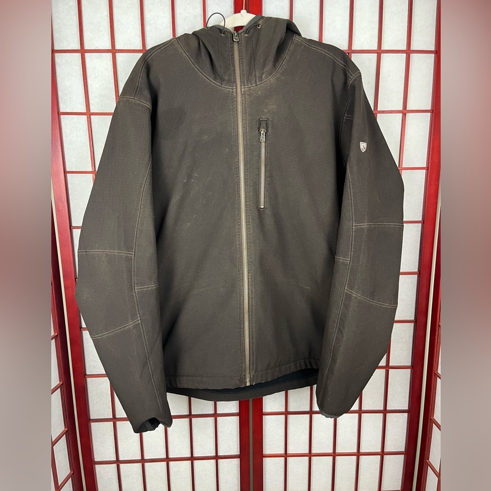 Kuhl Brown Relik Double Zipper Zip Up Fleece Lined Jacket